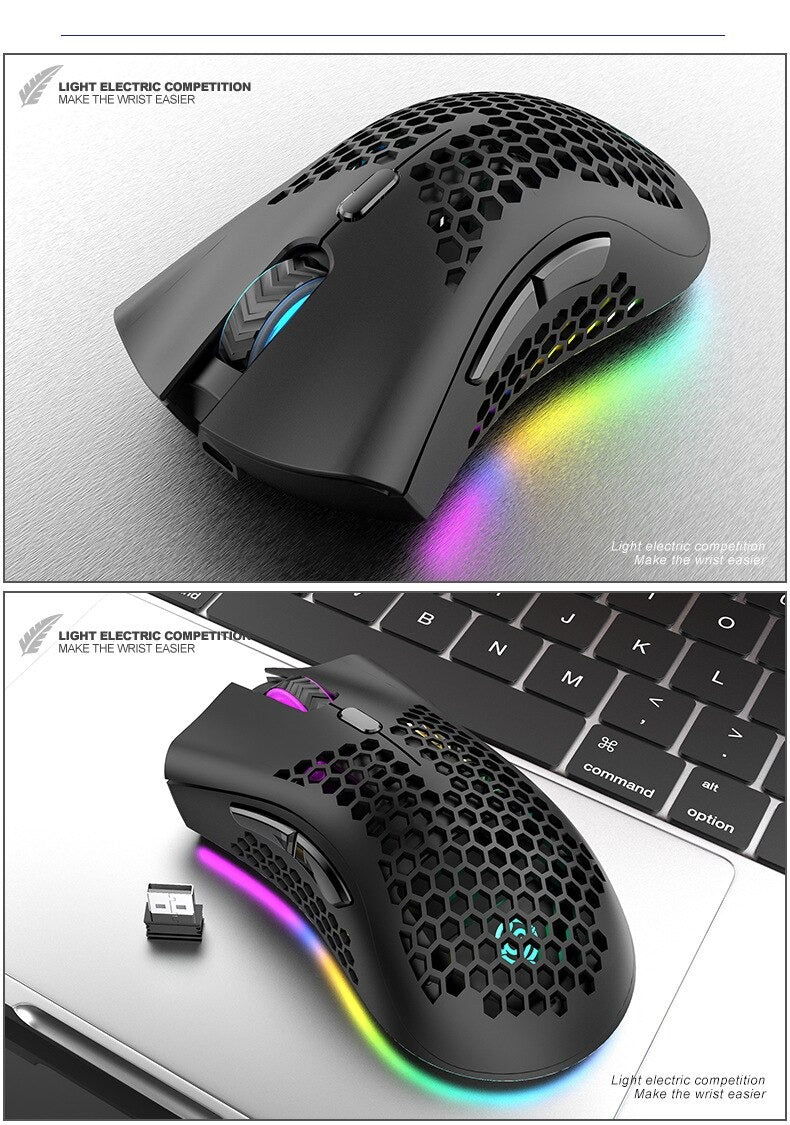 BM600 Rechargeable Wireless RGB Gaming Mouse for PC Axl Black