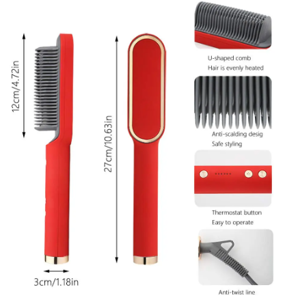 Mini Hair Straightener & Curler Brush Axl