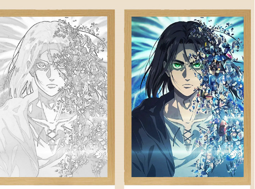 Eren Levi Attack on Titan Light Painting Night Lamp Axl