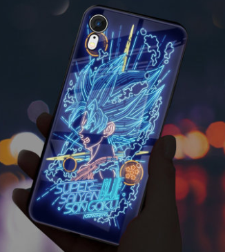 Dragon Ball Z Phone Case with Sound Control and Light Axl Blue IPhone XR