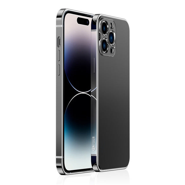 Stainless Steel iPhone Case 14/13/12 – Anti-Fingerprint Cover