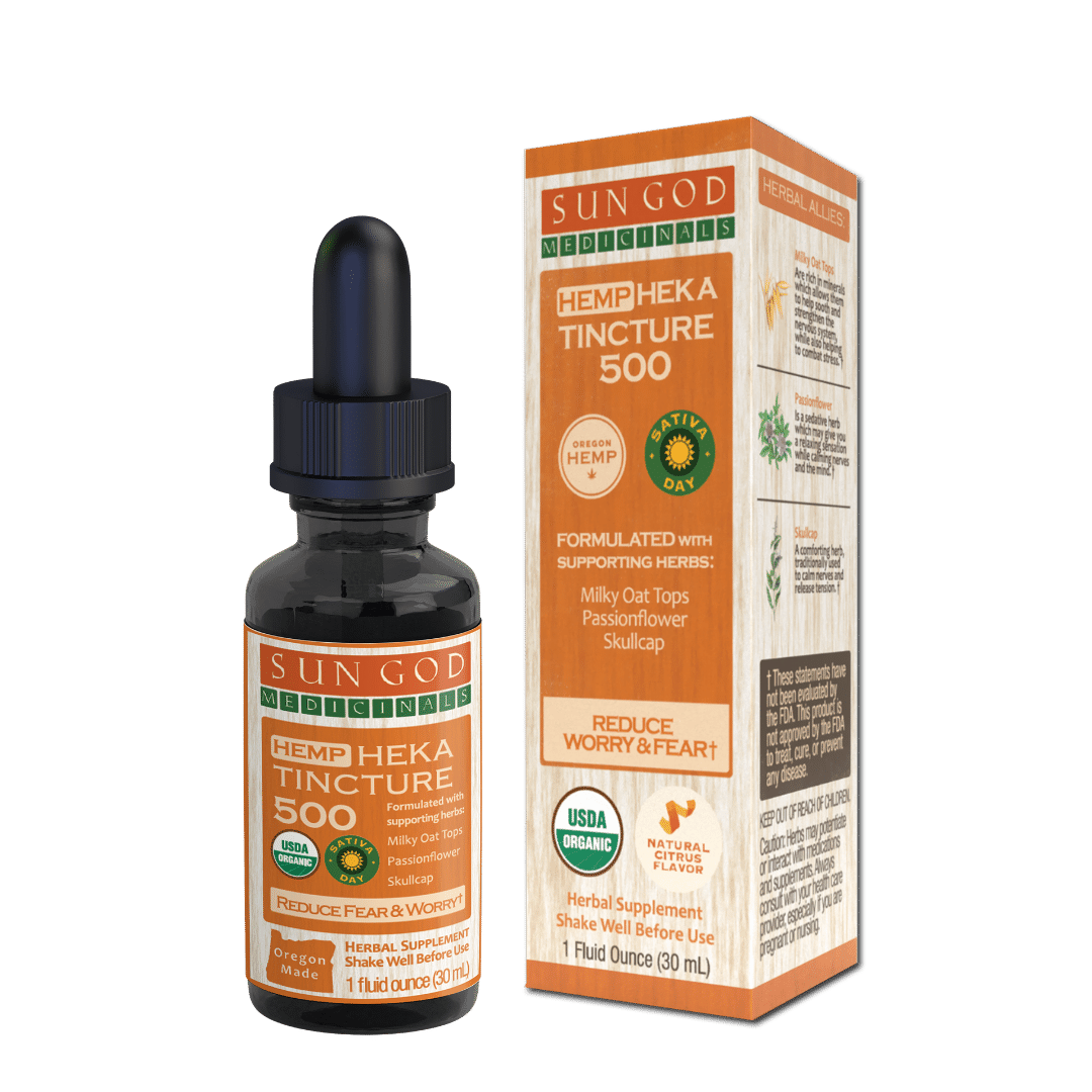 Organic Heka Mental Ease Hemp Tincture 500 Axl