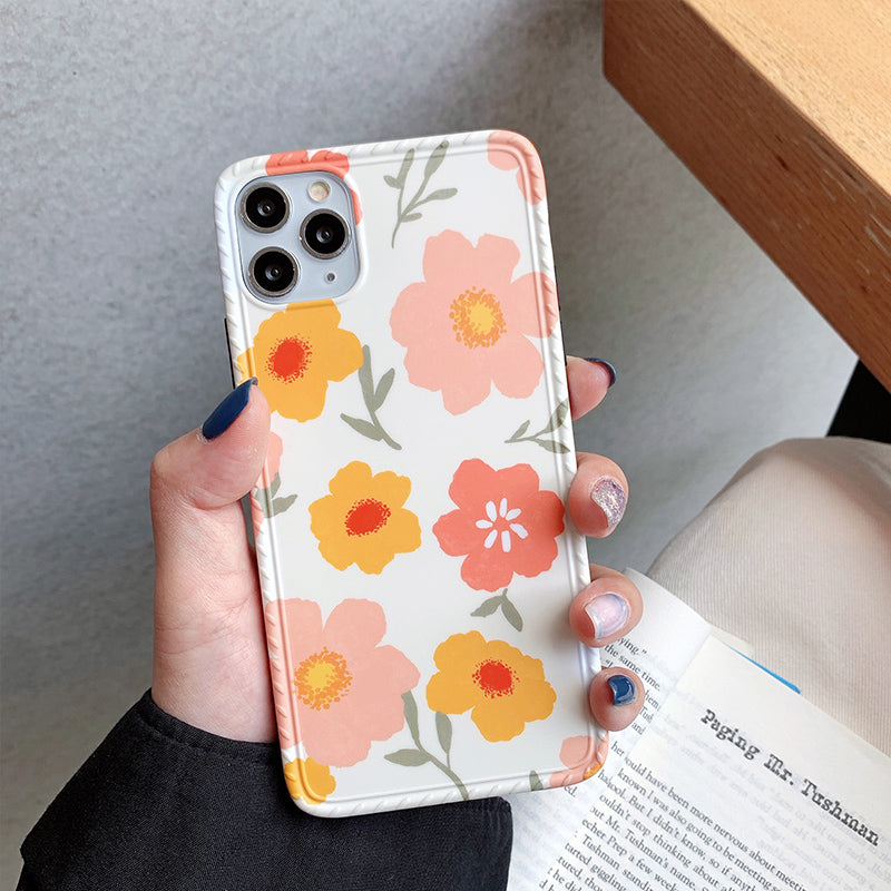 Painted Flower & Leaf iPhone Case – Floral Cover | Axl Floral Phone Case Axl Floral flower / 13