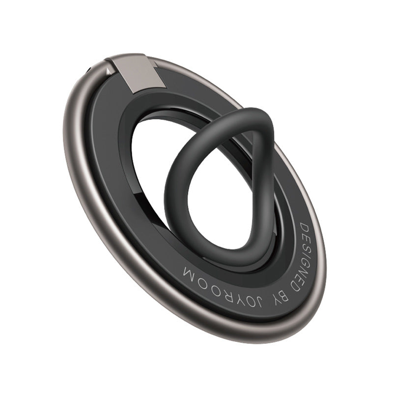 Magnetic Phone Ring Stand – Zinc Alloy & Silicone Grip Phone Ring Stand Axl Black