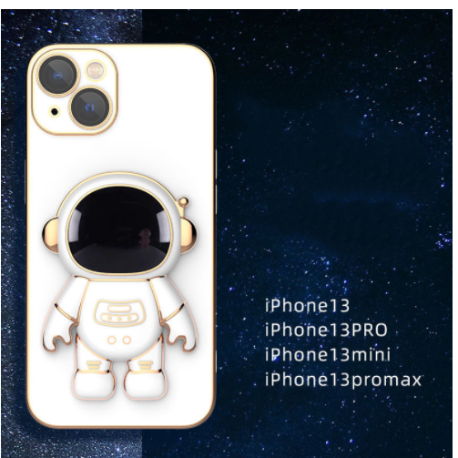 Stereo Astronaut iPhone Case – TPU Cover with Kickstand