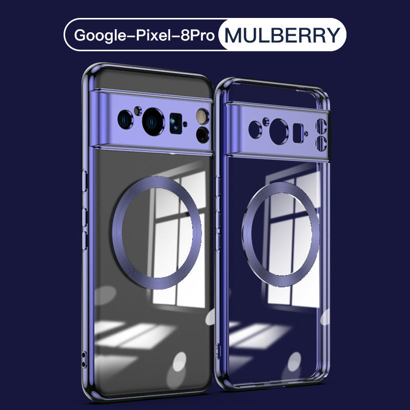Magnetic Transparent Case for Google Pixel 7a – Shockproof Phone Case Axl Mulberry / Pixel8Pro