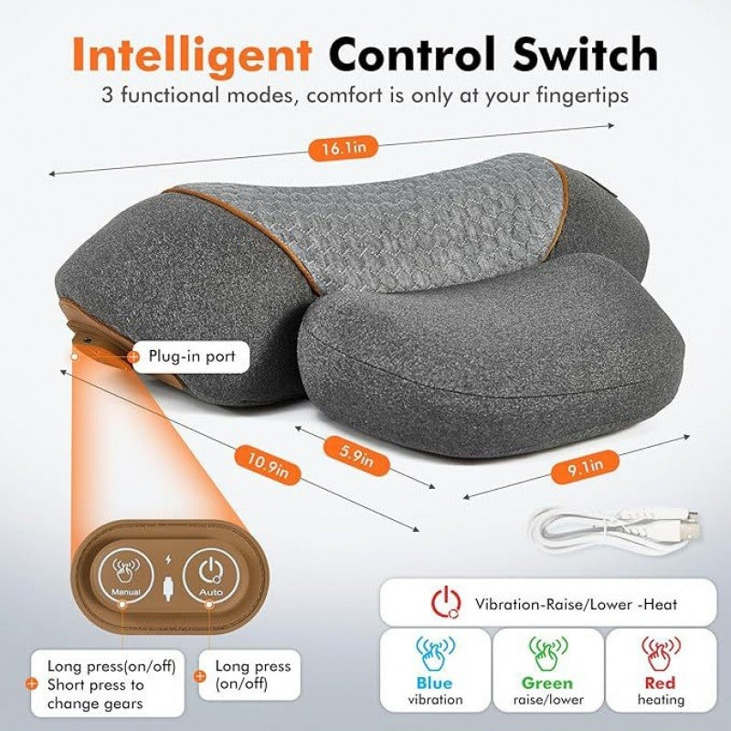 Memory Foam Cervical Pillow with Massage & Heat Axl