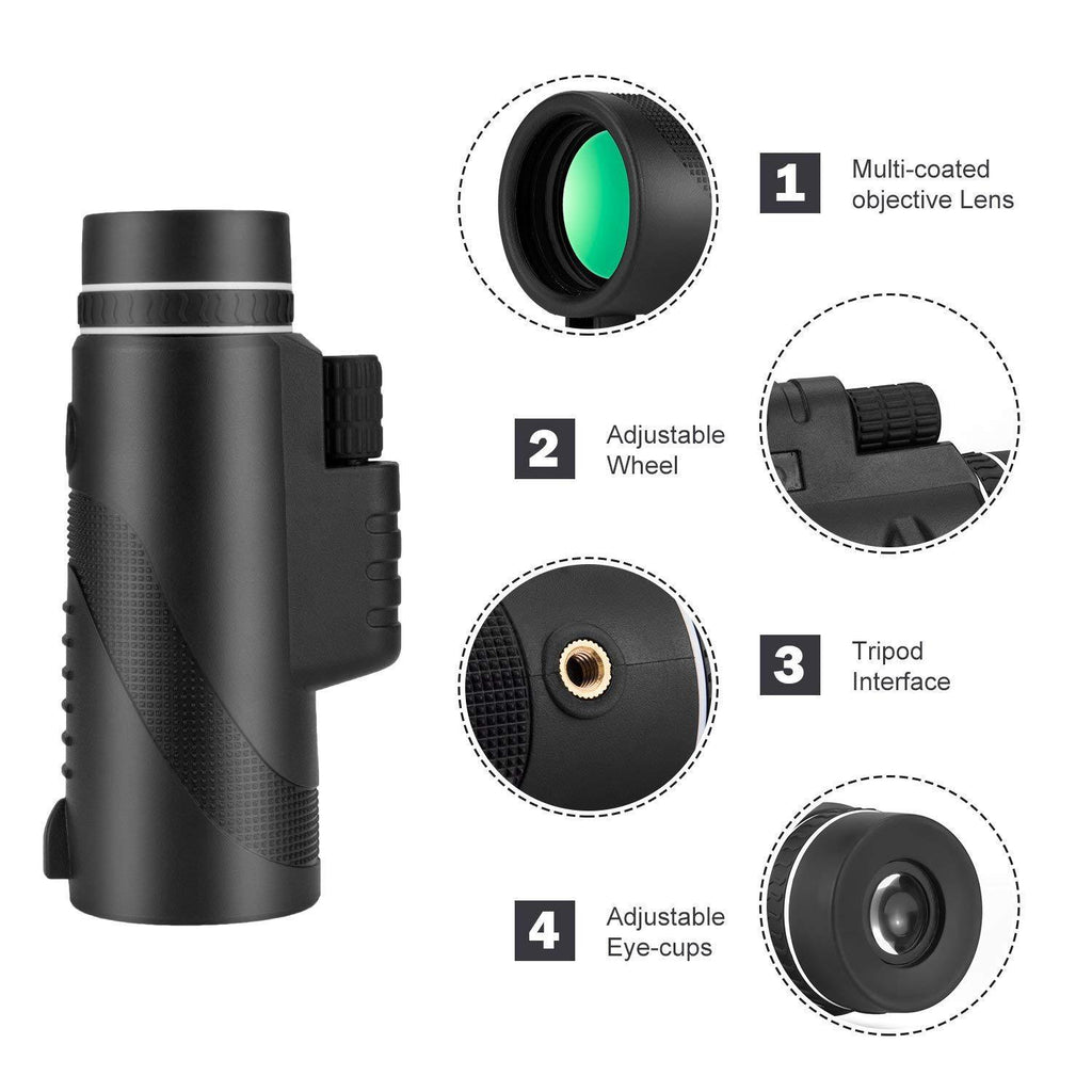 High-Definition Telescope with Universal Phone Mount Axl