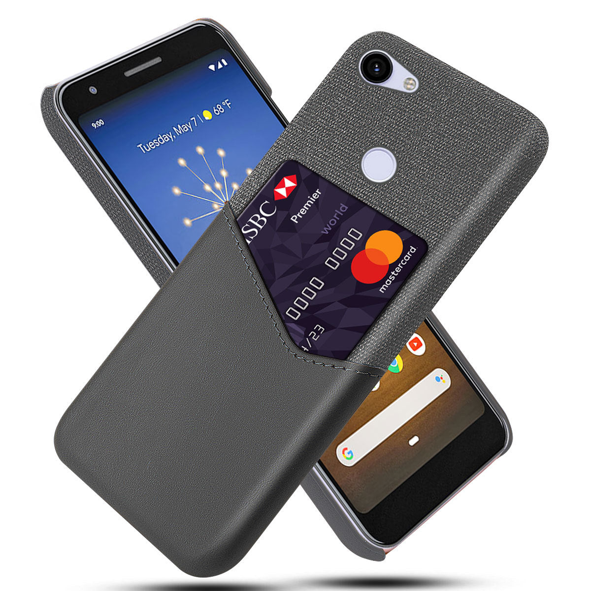 Google Pixel 3a XL Phone Case with Card Slot Axl Grey Pixel3A XL