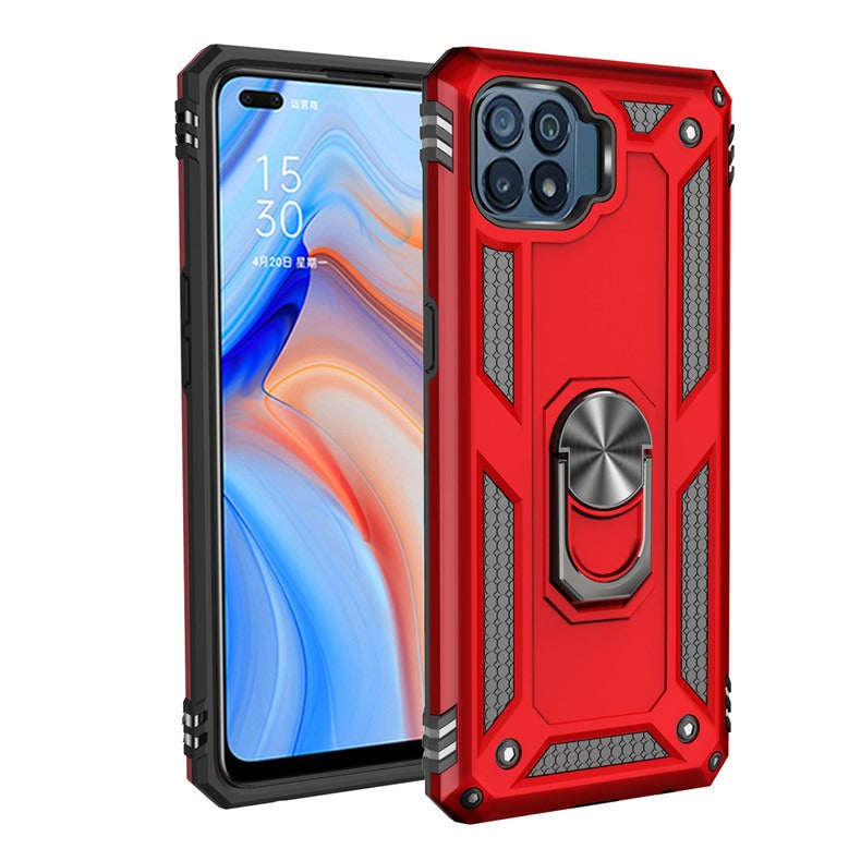 OPPO A94 Armor Case with Ring Bracket – Shockproof TPU Cover