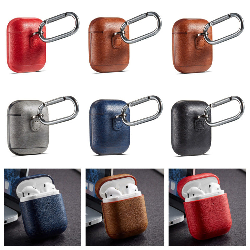 Retro Lychee Pattern Headphone Case, Dustproof & Shockproof Axl