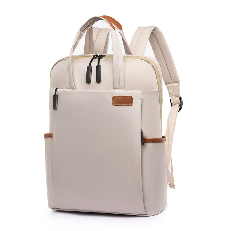 Korean 15.6-Inch Waterproof Business Backpack for Men/Women Axl off white