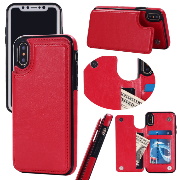 Card Holder Flip Phone Case for iPhone 8 & Samsung S8+ Axl