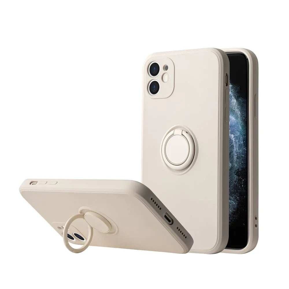 Liquid Silicone Ring Bracket Case for iPhone 12 | Axl Cover