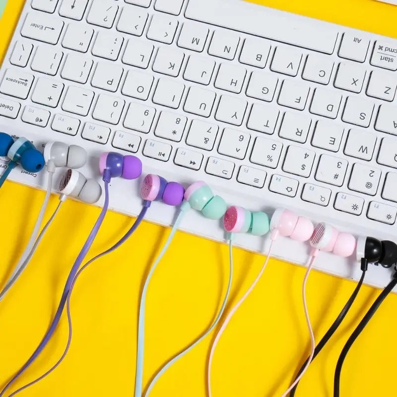 Cute Wired In-Ear Headphones with Mic & Storage Box Wired In-Ear Headphones Axl