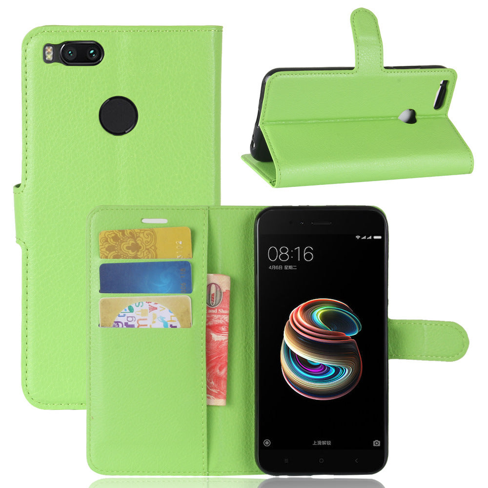 Xiaomi A1 / 5X Wallet Case – Card Holder & Kickstand Cover Wallet Phone Case Axl Green