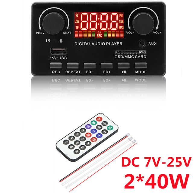 12V Car FM Radio Module with MP3 Player and Decoder Axl DC 7V-25V