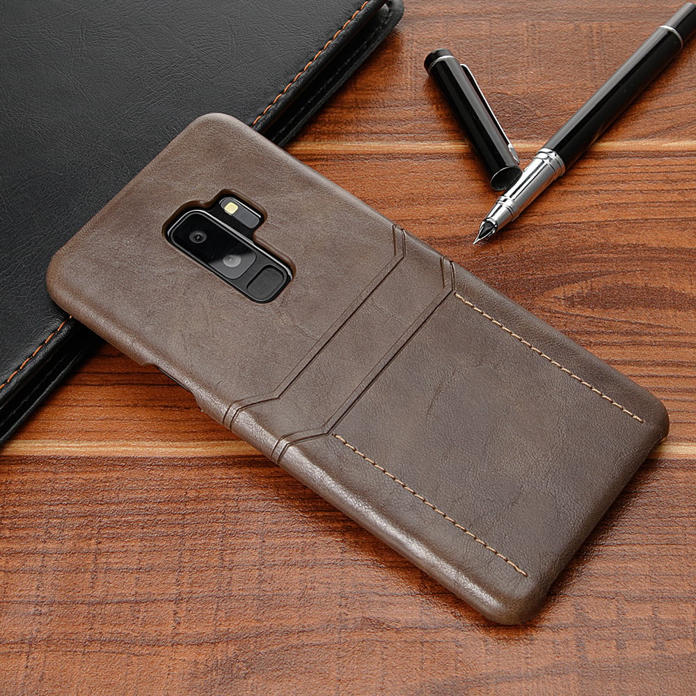 Double Card Wallet Case – Samsung Note 8/9 S8 S9 | Axl Wallet Phone Case Axl Coffee / S9plus