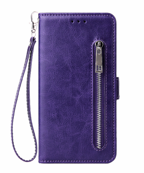 Zipper Wallet Case for iPhone 6 7 8 X XR XS – TPU Leather