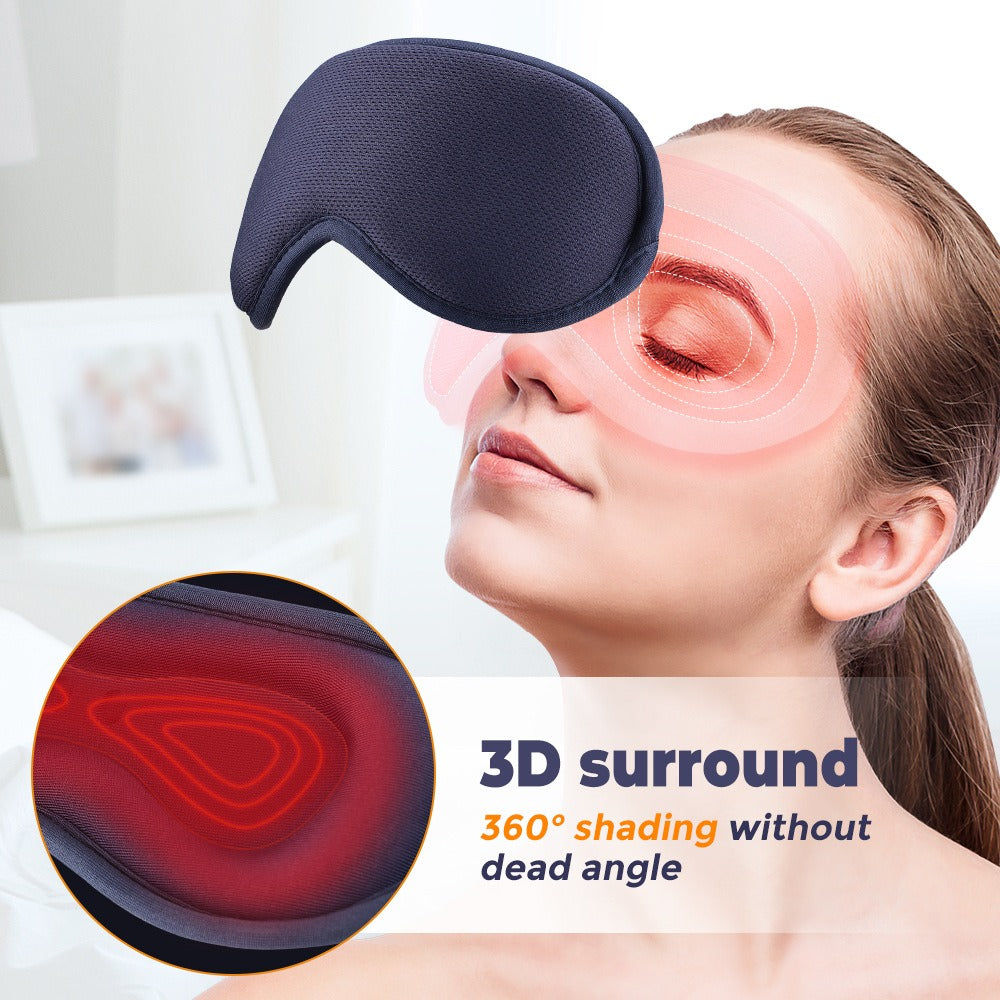 Hot Compress 3-Gear Vibration Eye Mask Axl Dark Blue One Size
