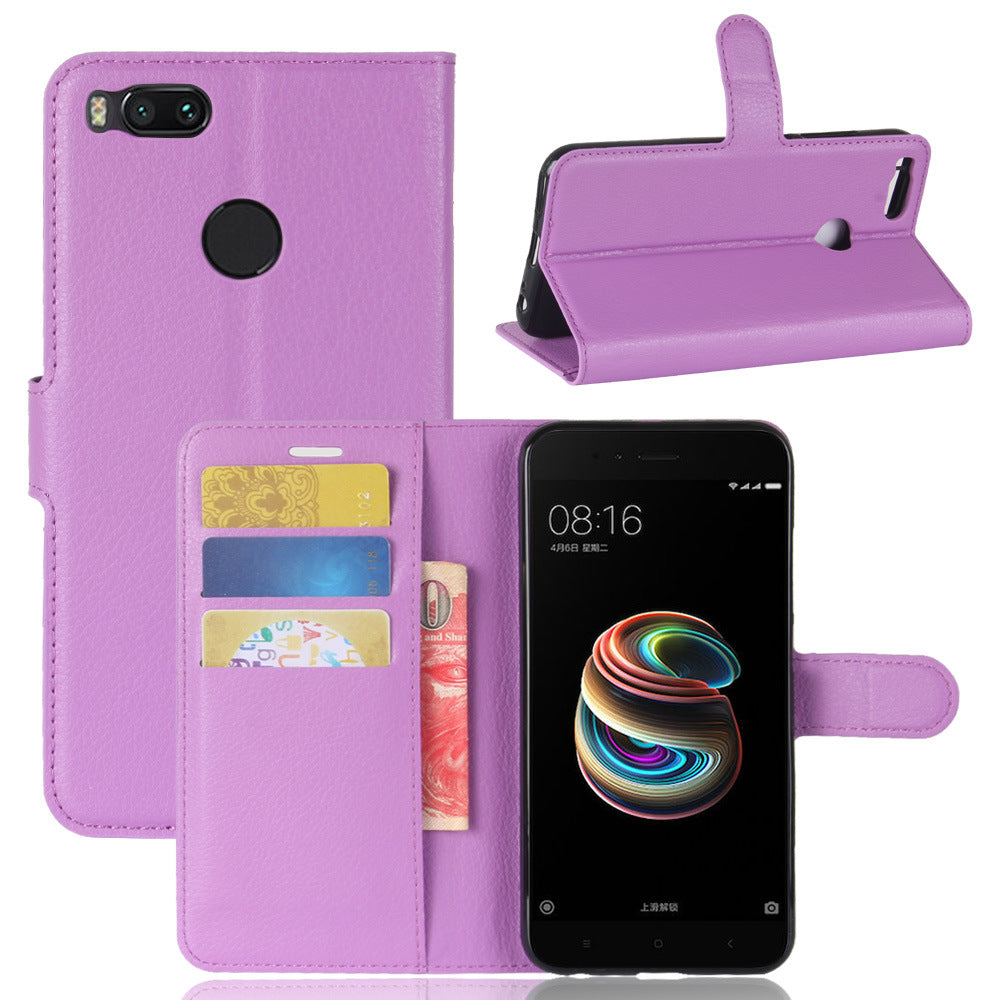 Xiaomi A1 / 5X Wallet Case – Card Holder & Kickstand Cover Wallet Phone Case Axl Purple
