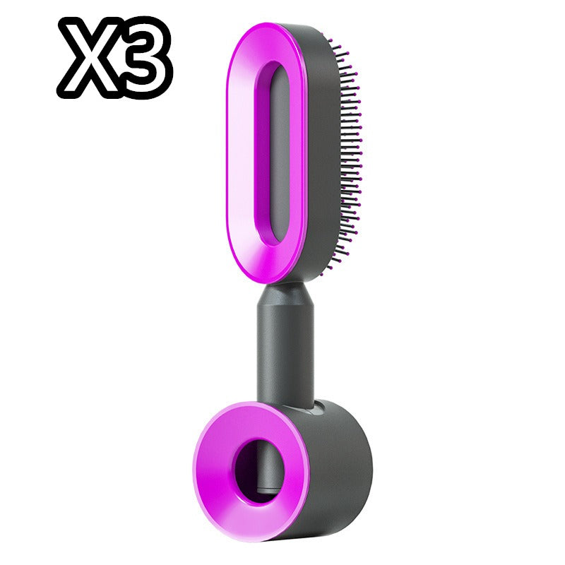 Self-Cleaning Anti-Static Hair Brush | Air Cushion Detangler