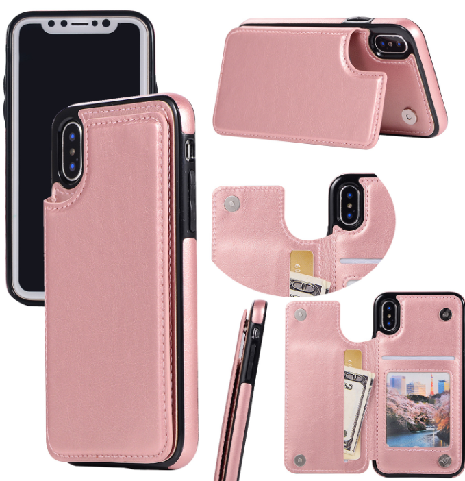Card Holder Flip Phone Case for iPhone 8 & Samsung S8+ Axl