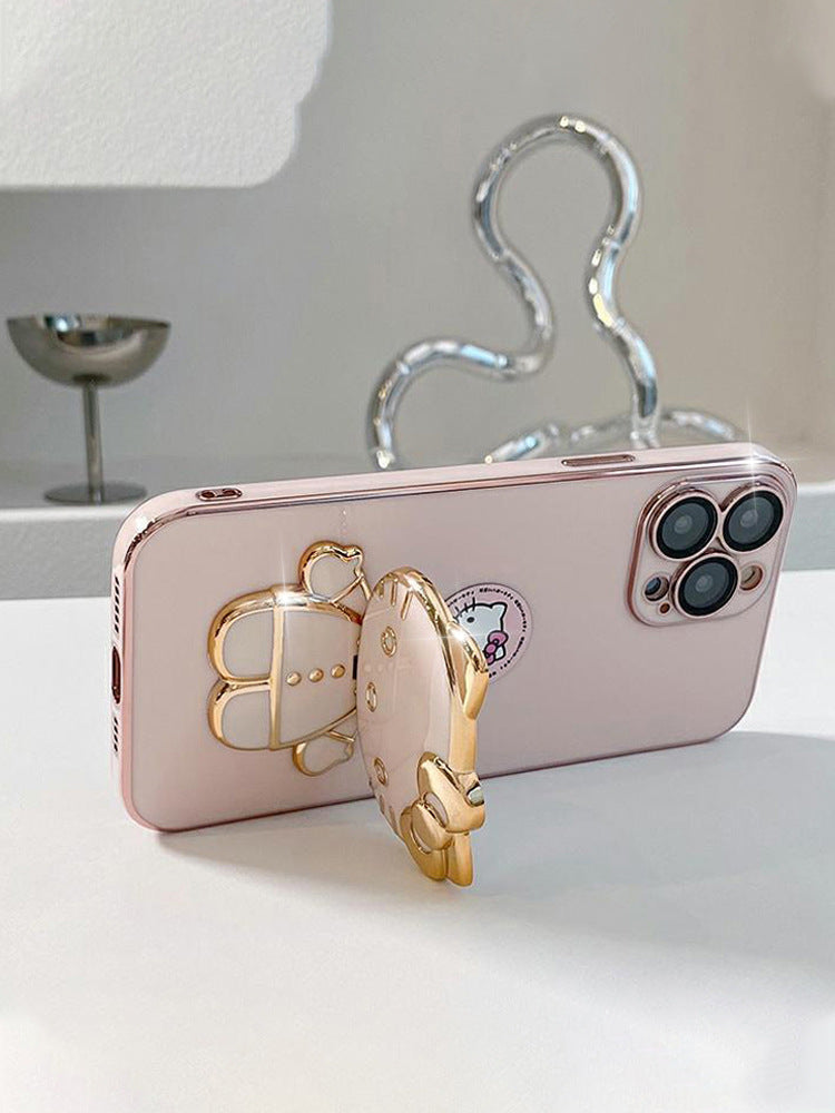 Cute Cat Phone Case for iPhone 14/15 Pro Max with Stand Axl