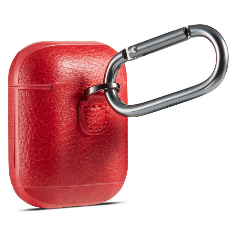 Retro Lychee Pattern Headphone Case, Dustproof & Shockproof Axl Red