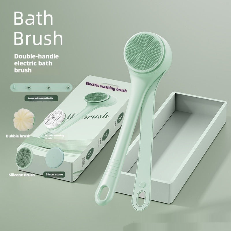 Electric Dual-Handle Bath Brush – Rechargeable Long Handle Scrubber Axl