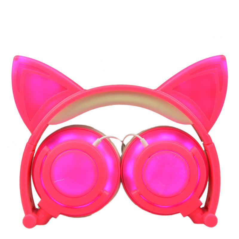 Cat Ear Headphones with LED Glow & Foldable Design | Axl LED Cat Ear Headphones Axl 黑紫
