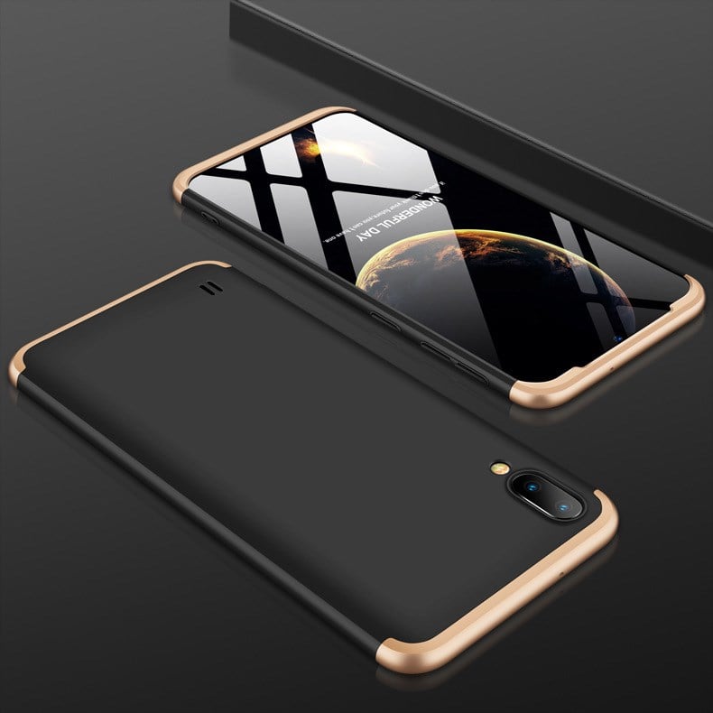 Samsung A50 Mobile Phone Case with Splicing Design Axl Gold black gold / A50