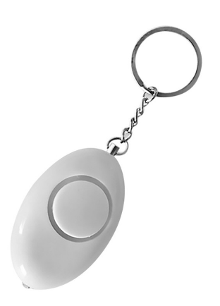 120dB Personal Safety Alarm Keychain – Compact Egg Shape Personal Safety Alarm Axl White
