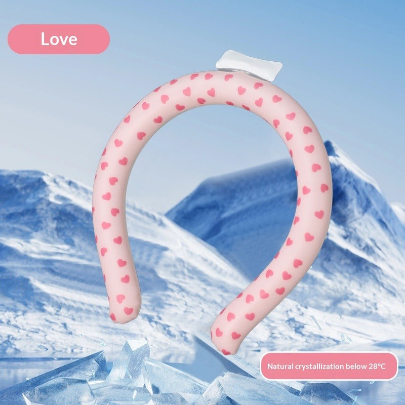 Portable Neck-Hanging Cooling Ice Ring PCM Axl Love Universal