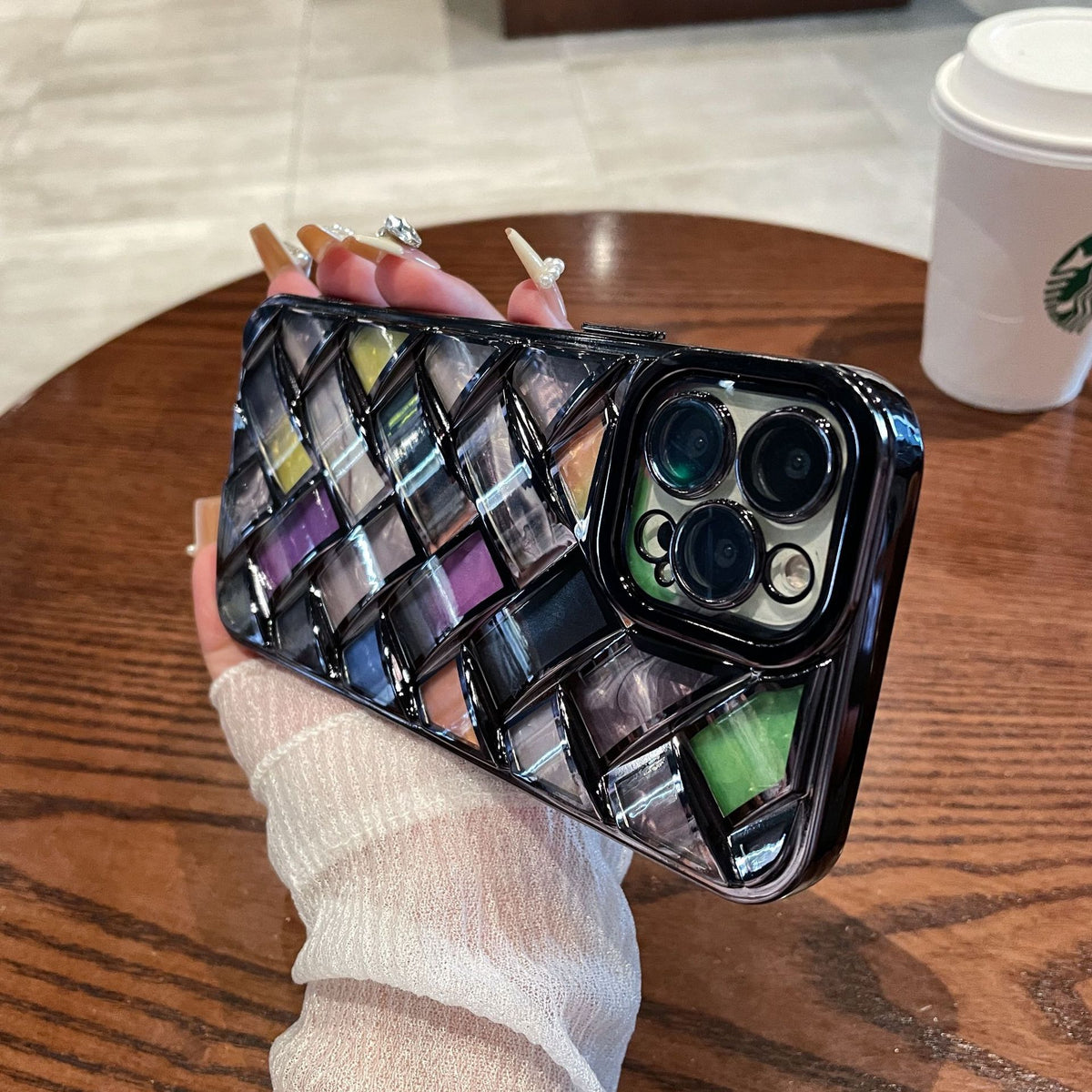 Electroplated Woven iPhone Case – TPU Color Shell Cover