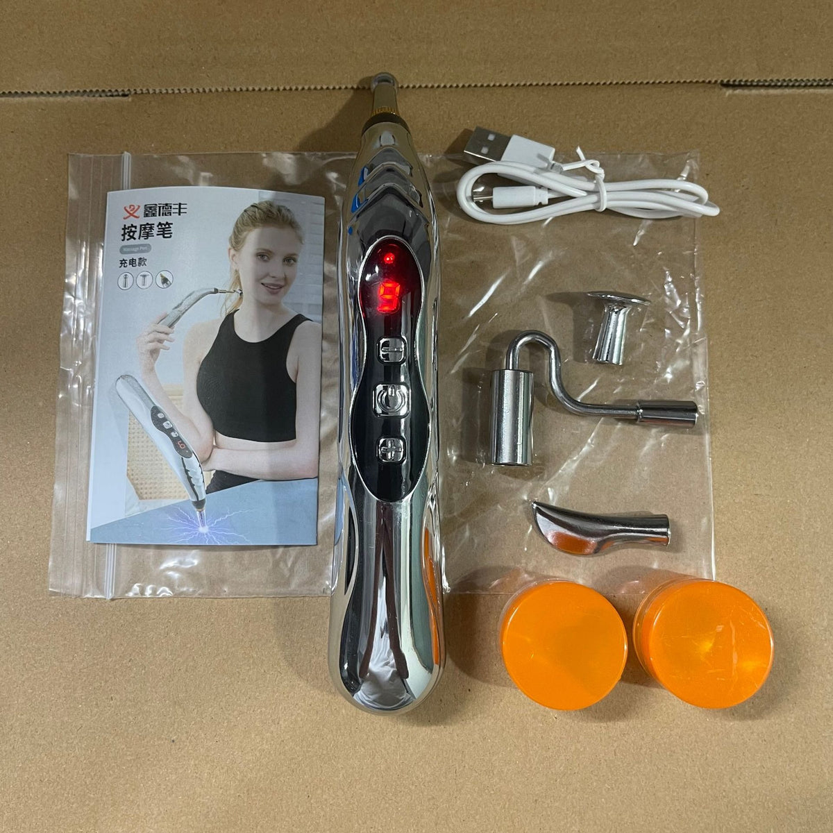 Rechargeable Meridian Pen Acupoint Finder Axl English manual acupoint diagra 1 Style