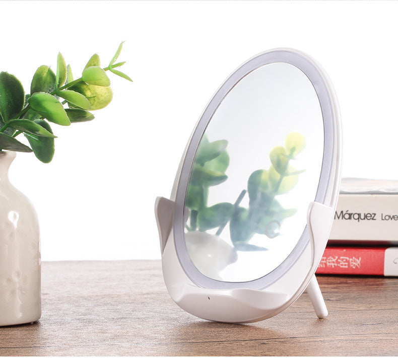 Portable Stand Mirror with Light and Wireless Charger Axl Bright moon white