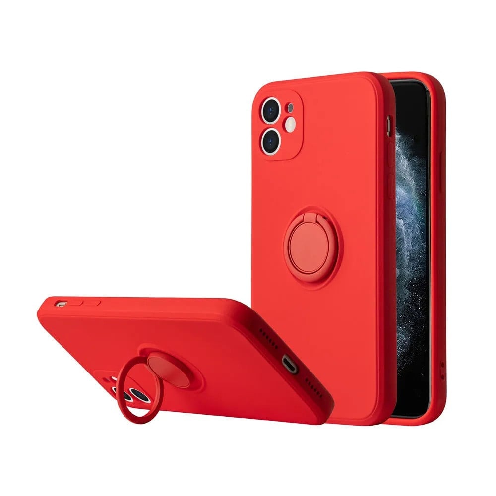 Liquid Silicone Ring Bracket Case for iPhone 12 | Axl Cover