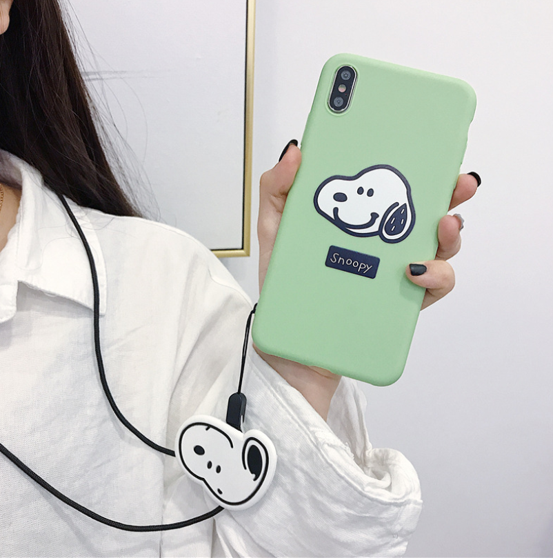 Snoopy Phone Case with Stand & Protector – Cute TPU Cover