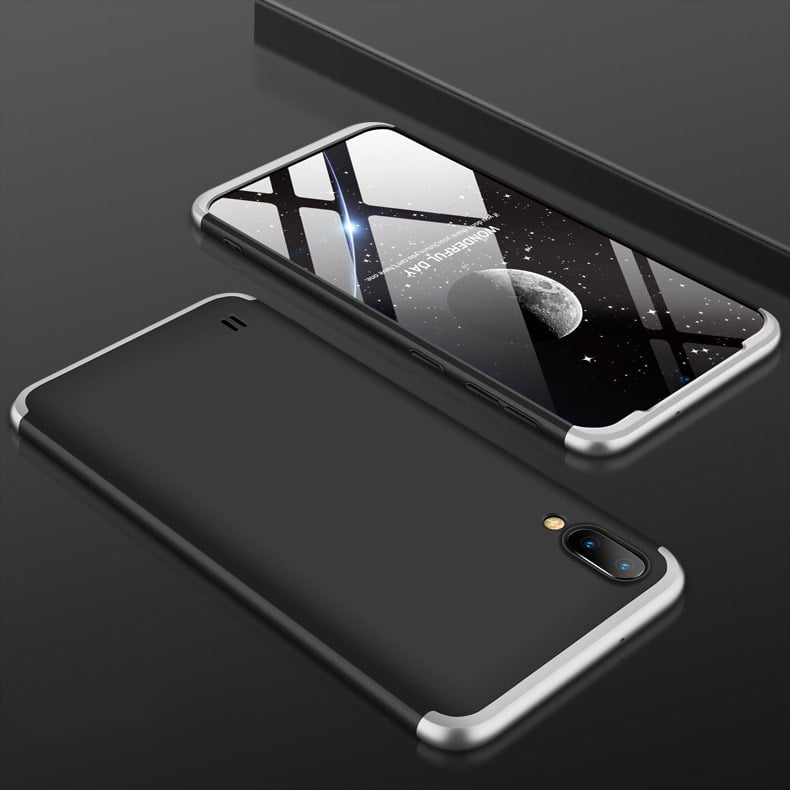 Samsung A50 Mobile Phone Case with Splicing Design Axl Silver black silver / A50