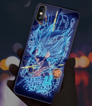 Dragon Ball Z Phone Case with Sound Control and Light Axl Blue iPhoneX