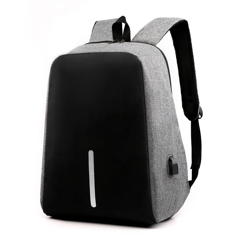 Fashion Anti-Theft Multi-Function USB Backpack for Men Axl Light gray 15 inches