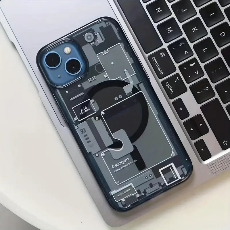 Transparent Acrylic Magnetic Phone Case for iPhone 14 Pro Axl