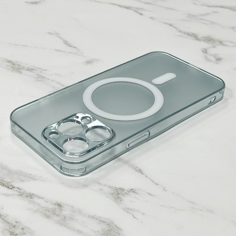 Transparent Glass MagSafe Phone Case Axl Frosted blue / Iphone14 pro
