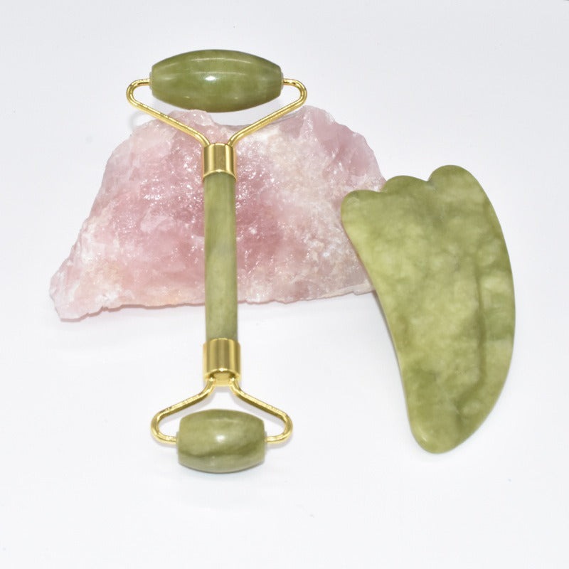 Simple Jade Roller & Gua Sha Facial Massager Set Axl