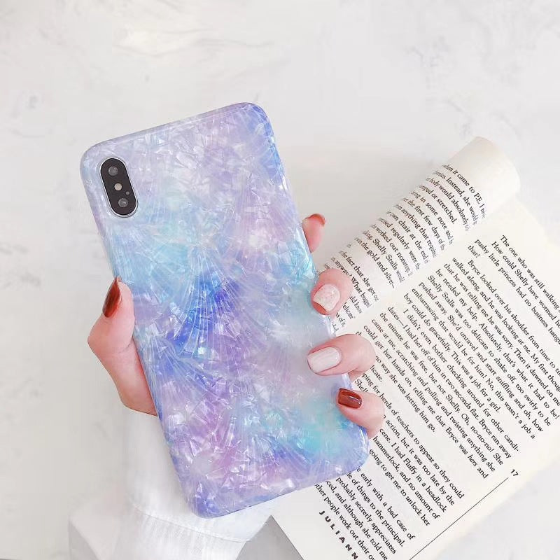 Purple Shiny Shell Case for iPhone Xs/6s/7/8/11 Pro Axl Purple iPhone 6 6s