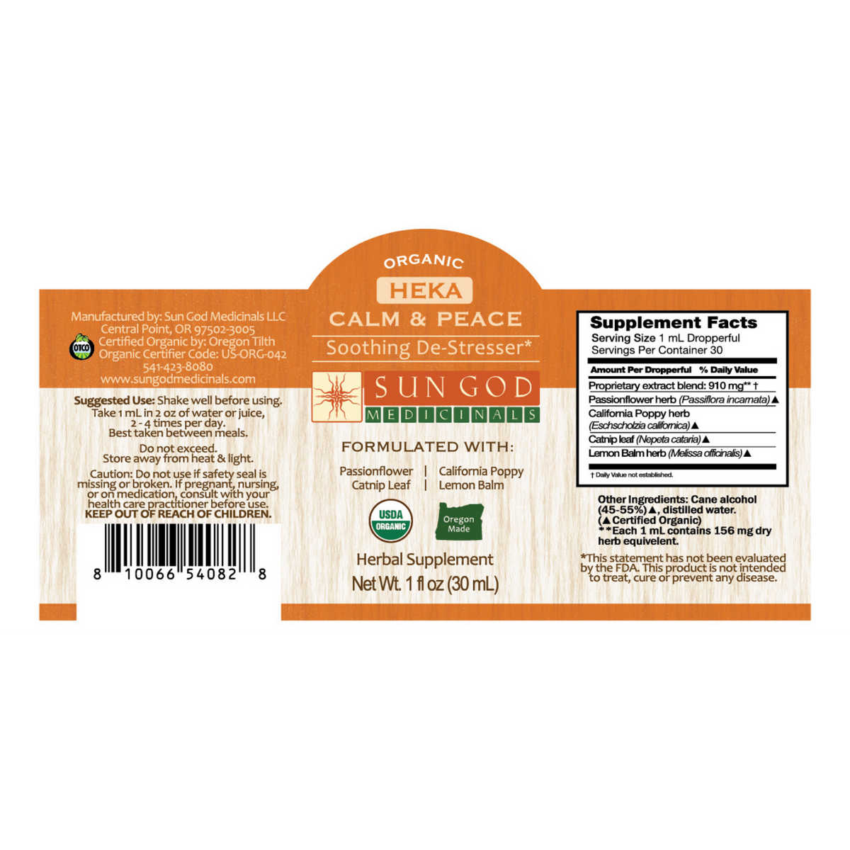 Heka Calm & Peace Herbal Tincture Axl