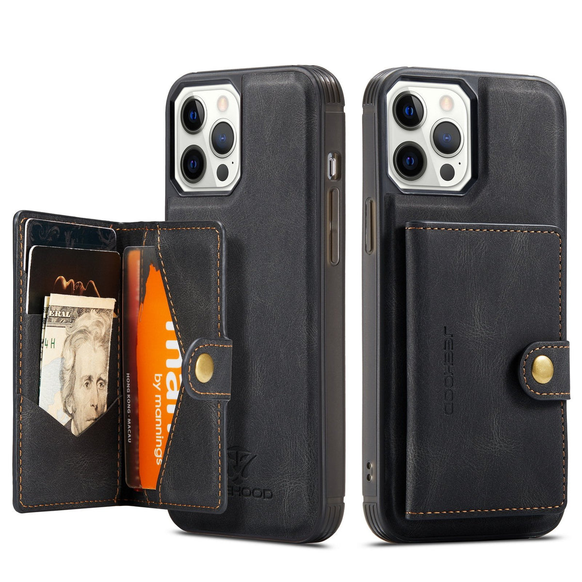 Retro Magnetic Flip Back Phone Cover Axl Black / IPhone11