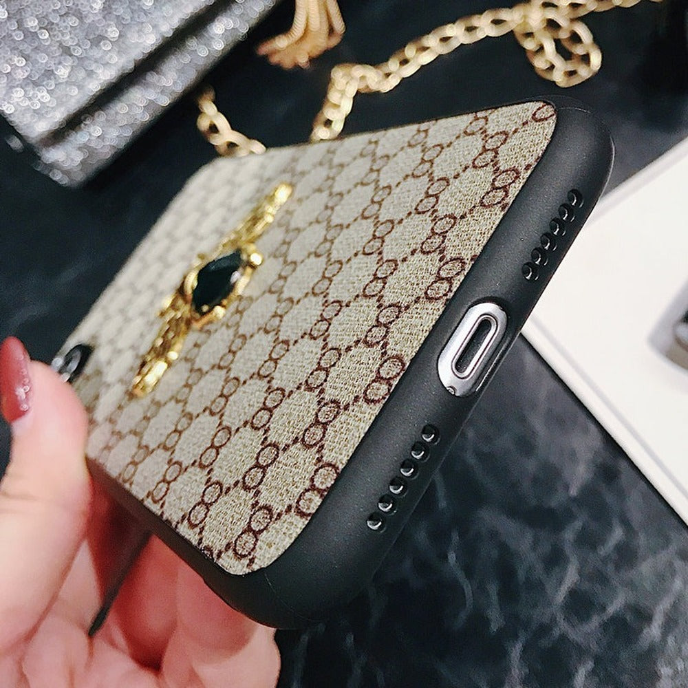 Bee Rhinestone Diamond iPhone Case – Glam TPU+PC Cover Rhinestone Phone Case Axl