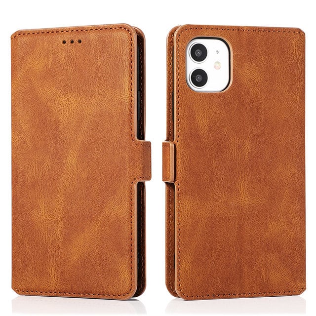 Retro Leather Flip iPhone Case – TPU Cover 5 Colors | Axl
